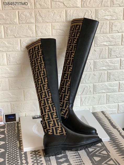 fendi long boots|fendi knee high sock boots.